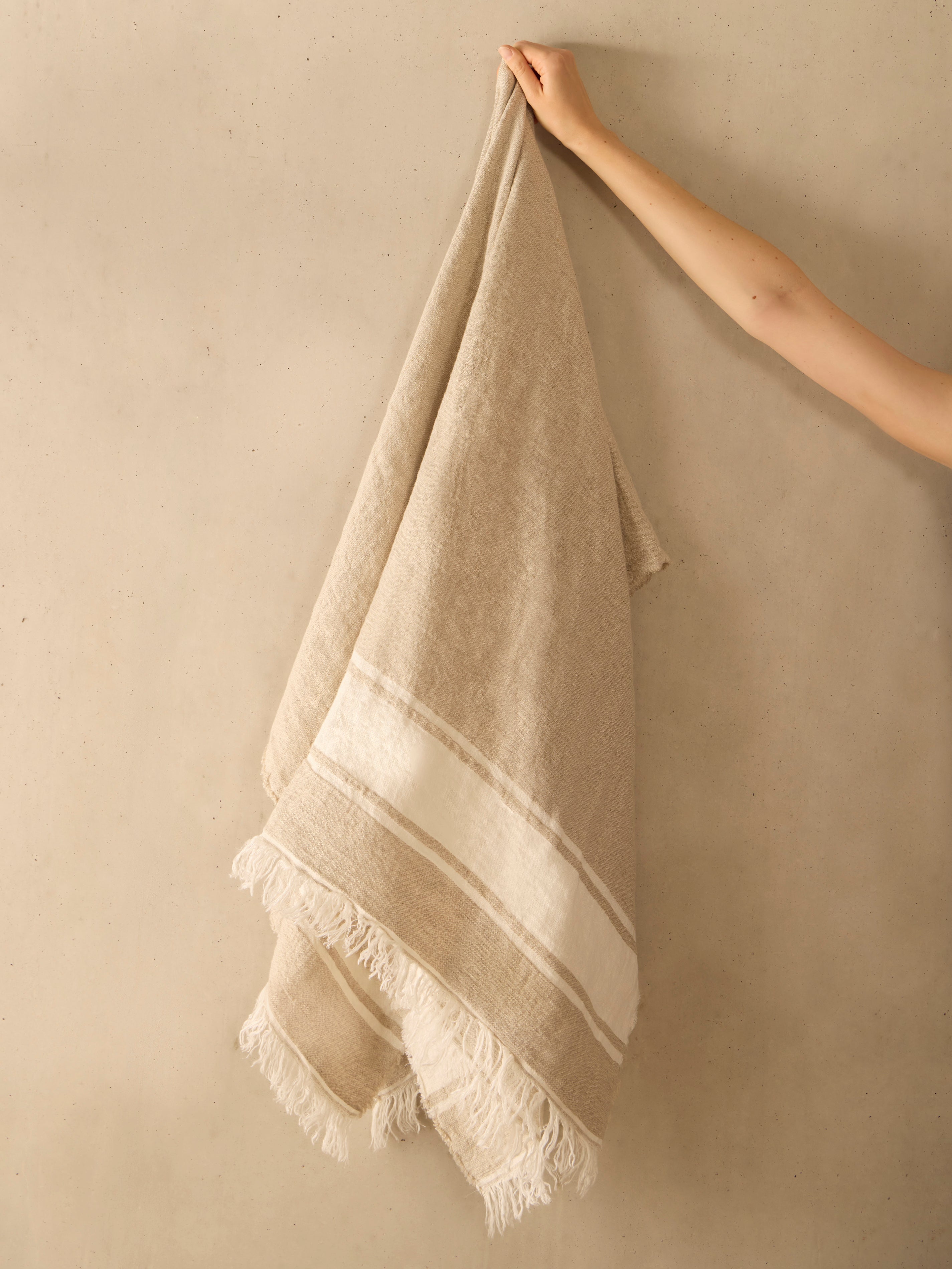 Beige The Belgian Linen Fouta Towel by Libeco ABASK