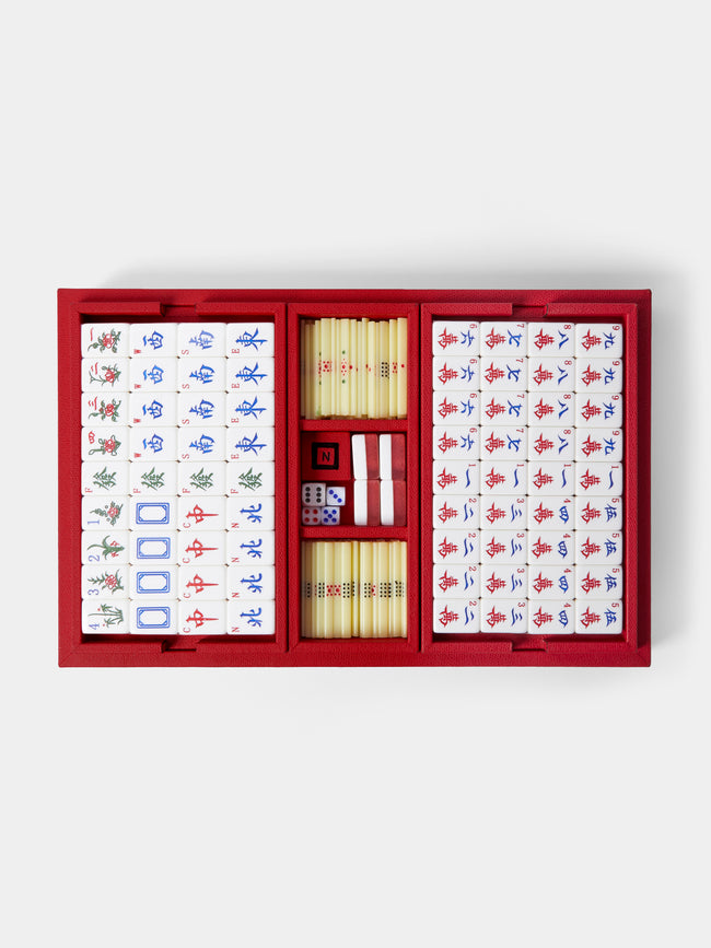 Giobagnara - Leather Mahjong Set - Red - ABASK - 