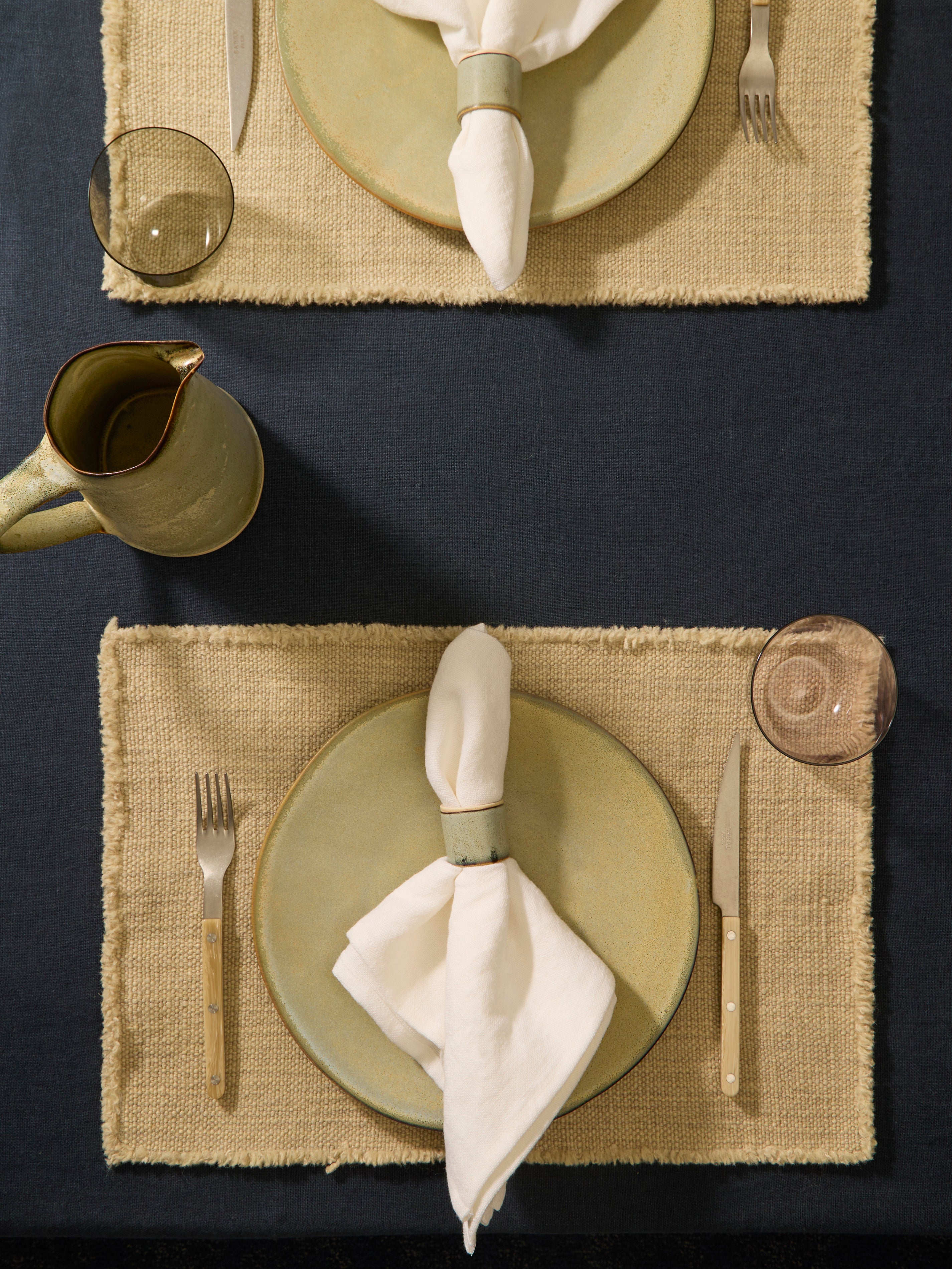 Beige Jasper Belgian Linen Placemats (Set of 4) by Libeco ABASK
