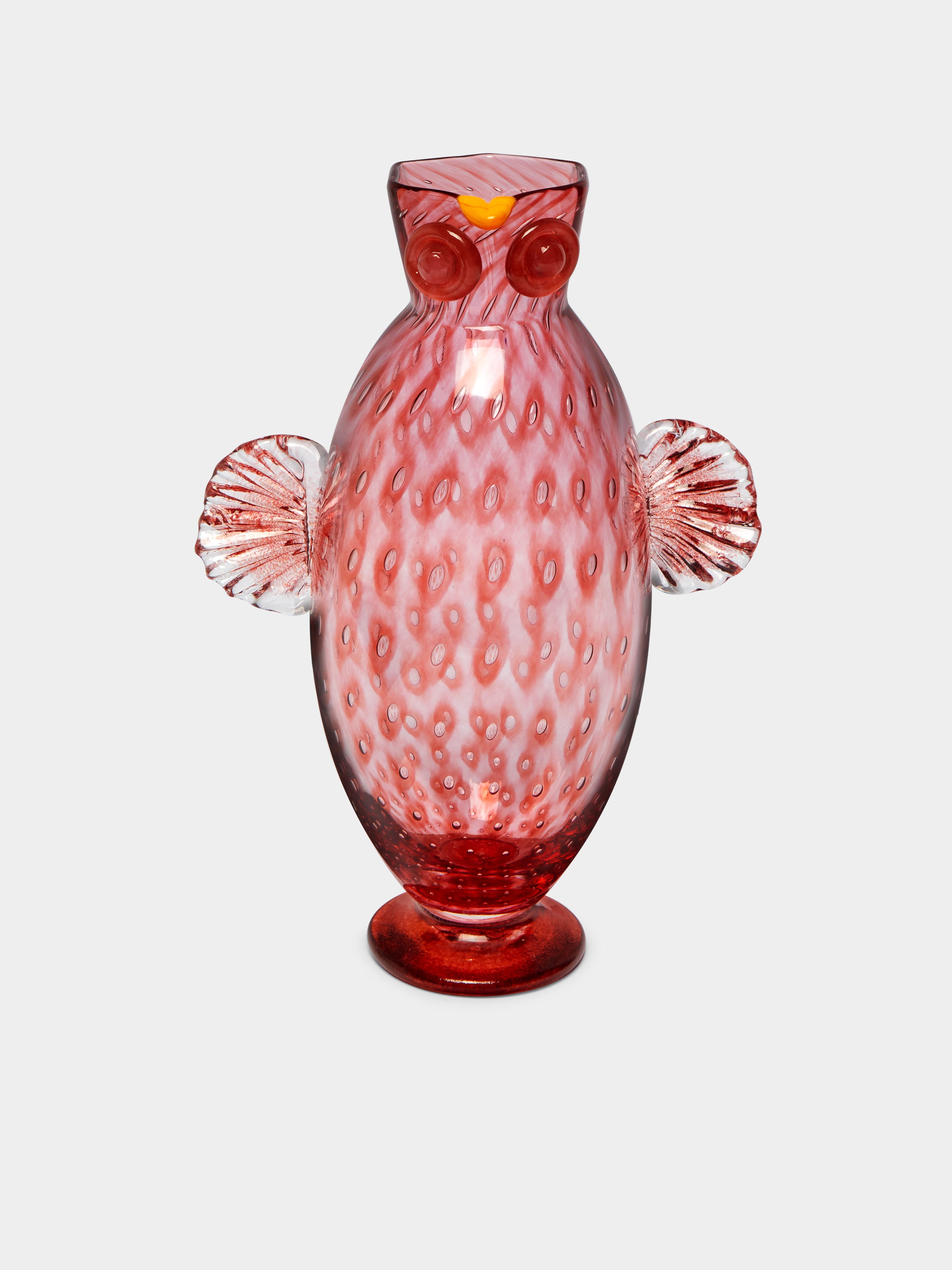 Red Owl Hand Blown Glass Large Jug By Stewart Hearn ABASK red-owl-hand-blown-glass-large-jug-by-stewart-hearn-abask