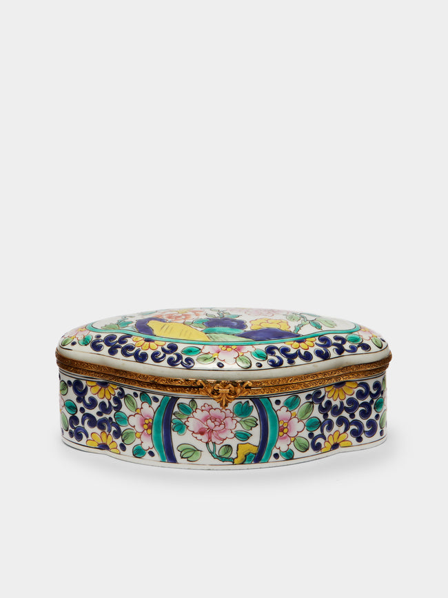 Antique and Vintage - 1900s Hand-Painted Ceramic Box -  - ABASK - 