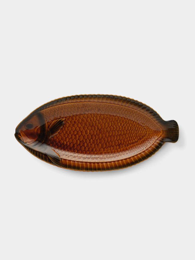Antique and Vintage - 1950s Sarreguemines Fish Ceramic Platter -  - ABASK - 