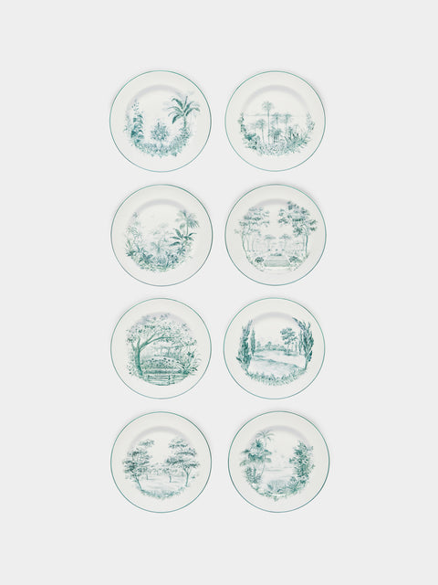 Laboratorio Paravicini - Gardens Ceramic Dinner Plates (Set of 8) -  - ABASK - 