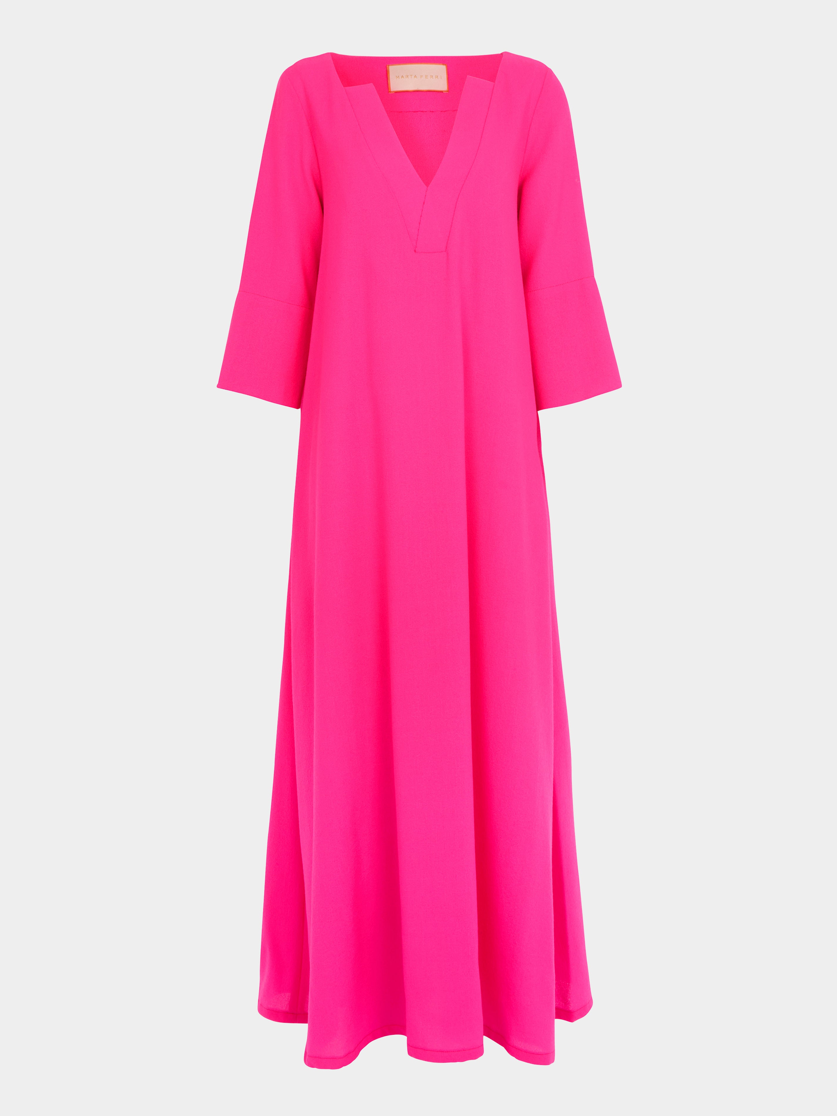 Pink Women's Genova Wool Kaftan Dress by Marta Ferri | ABASK Pink Women's Genova Wool Kaftan Dress by Marta Ferri | ABASK