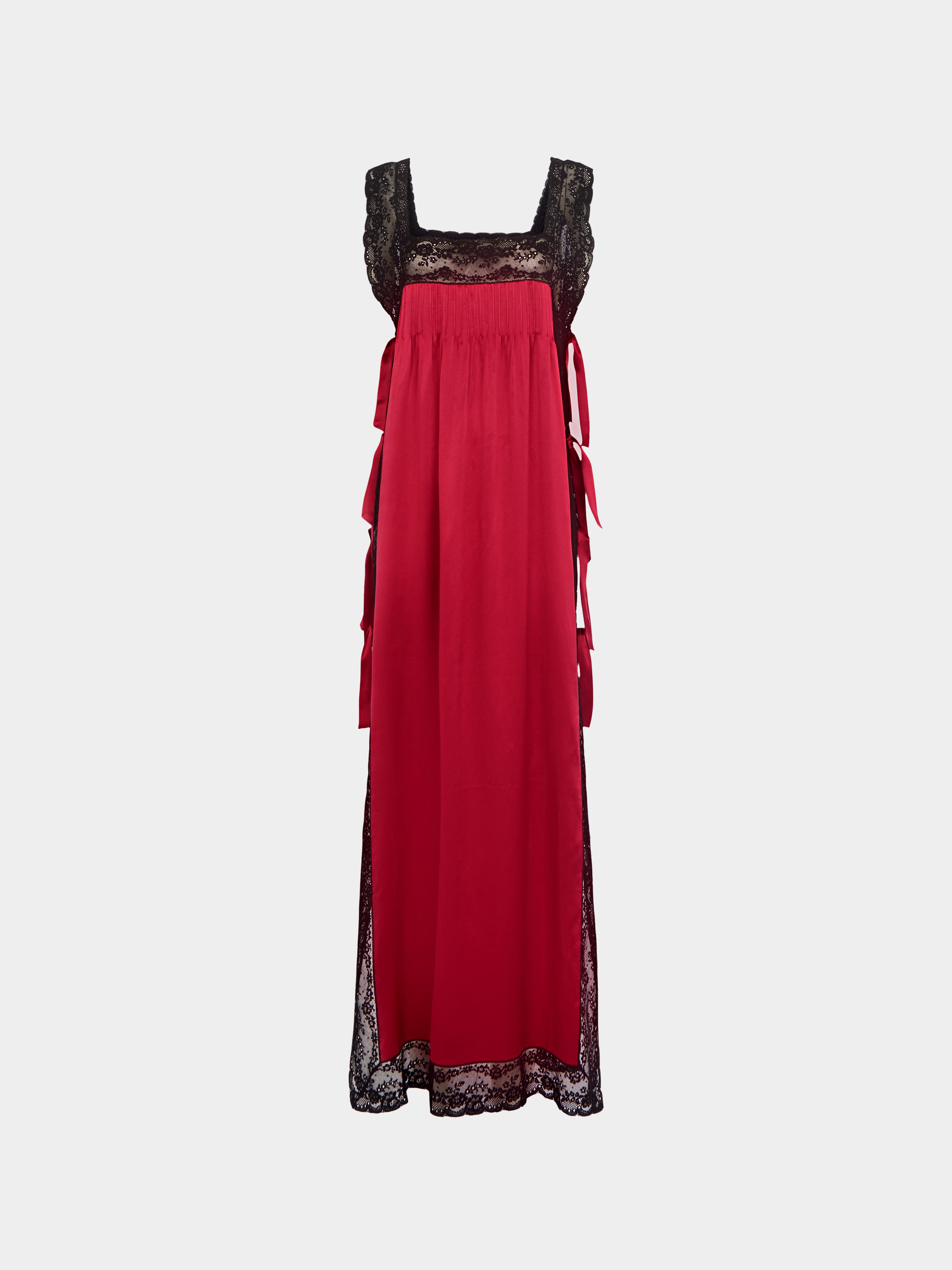 Loretta Caponi Women's Fiocchini Silk and Lace Long Dress | Size: L Loretta Caponi Women's Fiocchini Silk and Lace Long Dress | Size: L