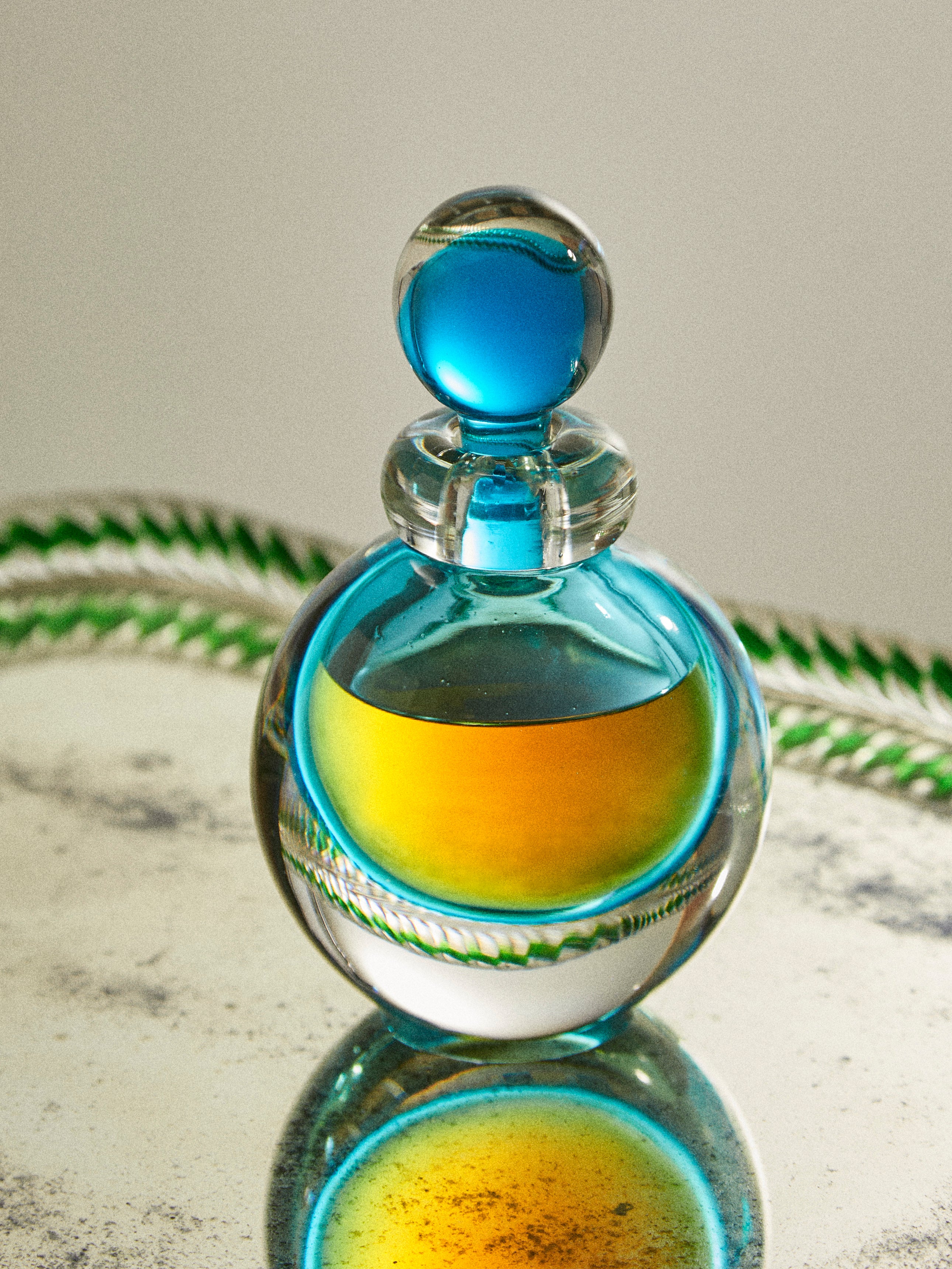 Blue 1950s Flavio Poli Murano Glass Perfume Bottle by Antique and