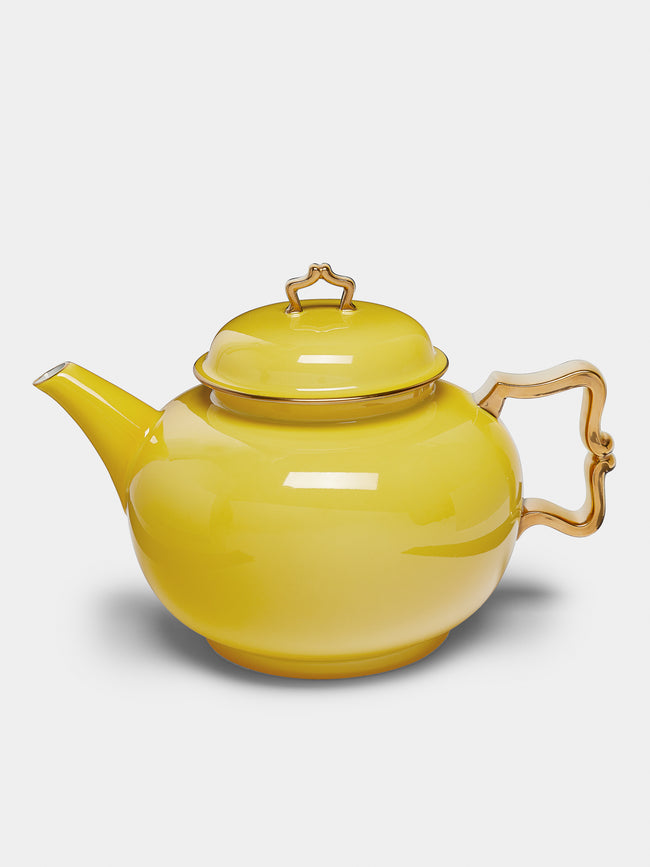 Augarten - Belvedere Hand-Painted Porcelain Teapot - Yellow - ABASK - 