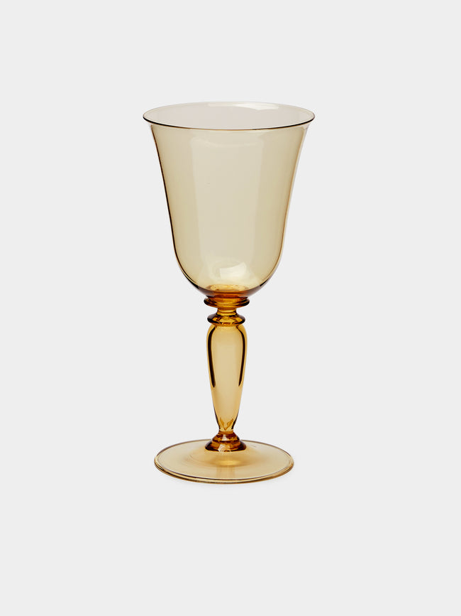 Yali Glass - Roma Hand-Blown Murano Red Wine Glass - Yellow - ABASK - 