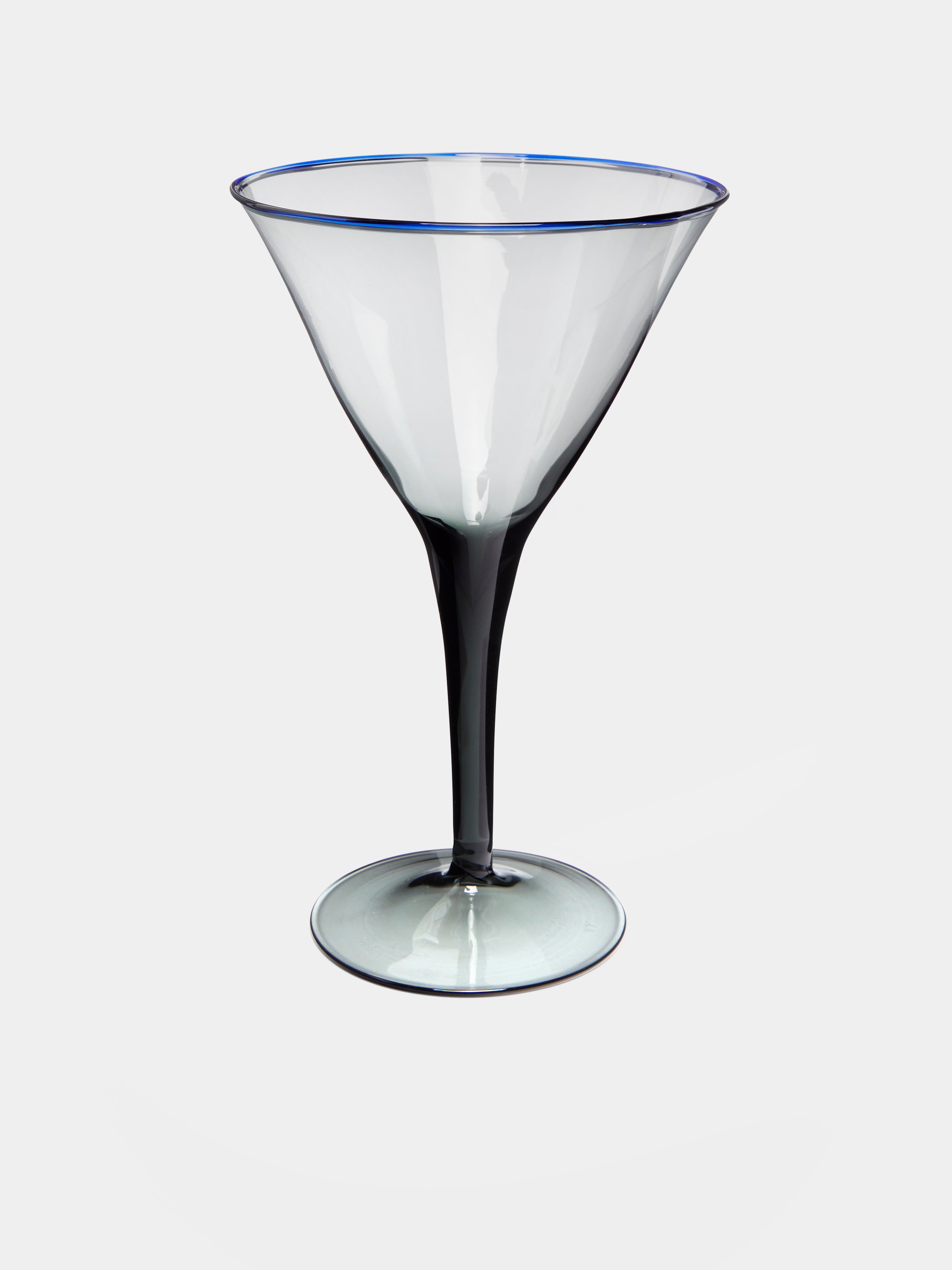 Grey Murano Martini Glass by Giberto