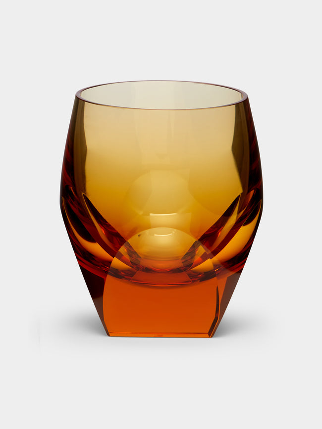 Moser - Bar Hand-Blown Crystal Whiskey Glasses (Set of 2) - Orange - ABASK - 