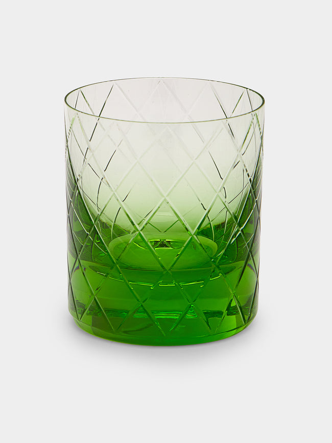 Moser - Bon Bon Hand-Blown Crystal Whiskey Glasses (Set of 2) - Green - ABASK - 