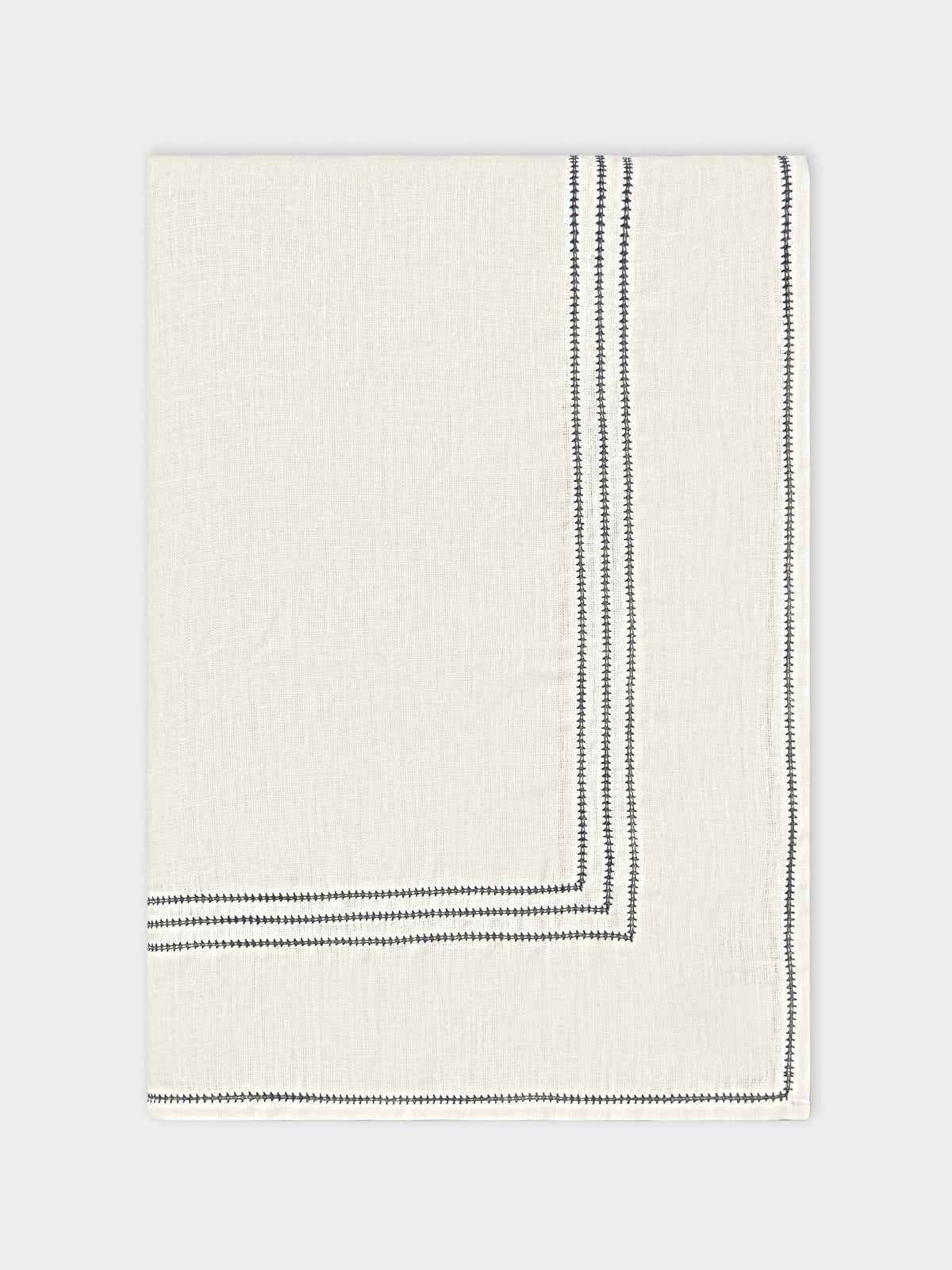 Hem-Stitch Linen Rectangular Tablecloth (110in/2.8m)