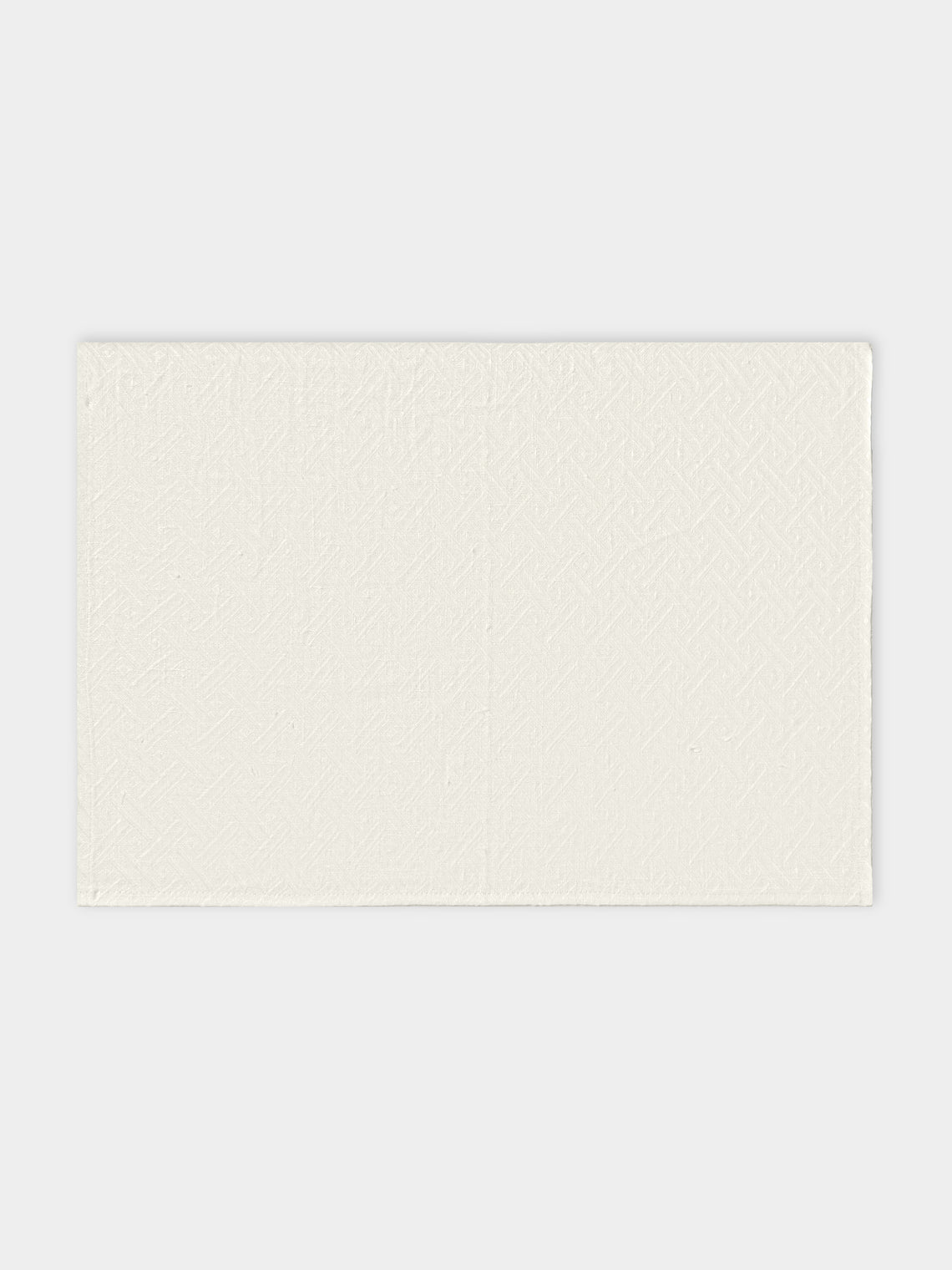 Volga Linen - Damask Linen Hand Towels (Set of 4) - Ivory - ABASK - 