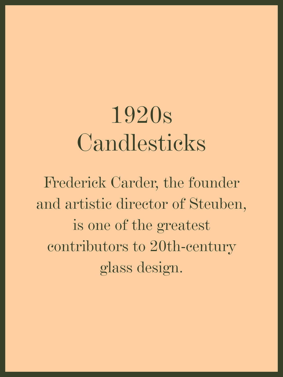 1920s Frederick Carder for Steuben Glass Candlestick