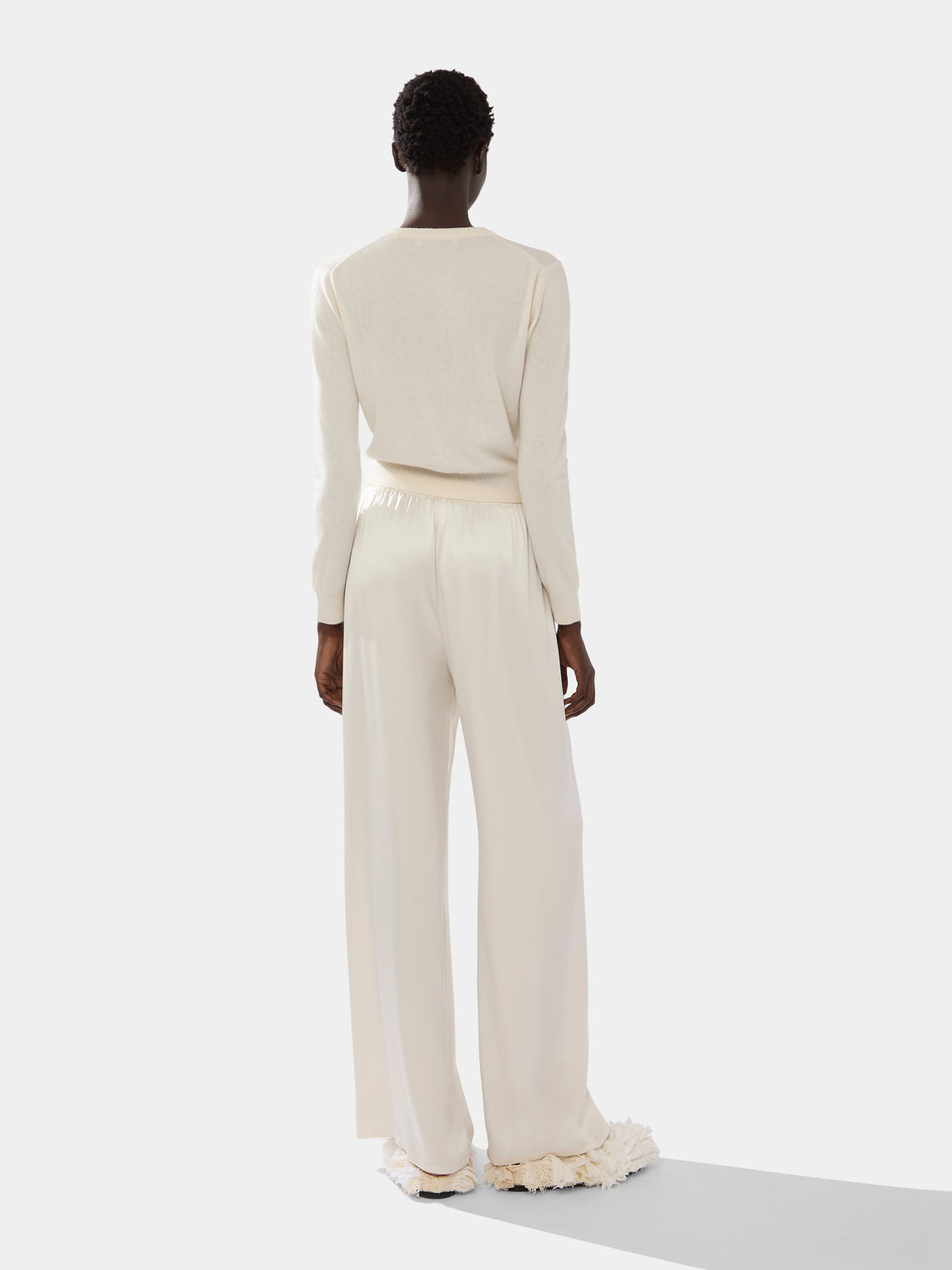 Cashmere Cropped Crew-Neck Cardigan