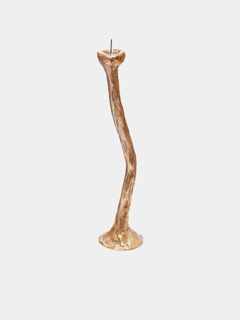Alga Hand-Cast Bronze Candle Holder