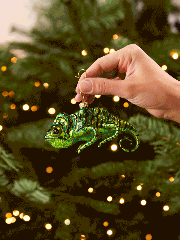 Jungle Animals Hand-Blown Glass Baubles (Set of 8)