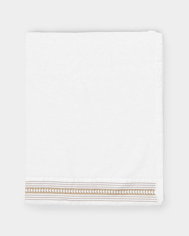 Arrows Hand-Embroidered Cotton Bath Towel