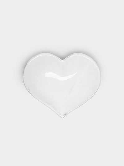 Astier de Villatte - Heart Hand-Glazed Ceramic Dish - White - ABASK - 