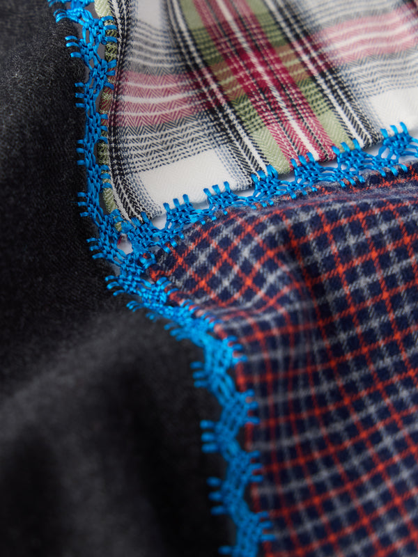 Leo Atlante - Oups Cotton Scarf - Blue - ABASK - 