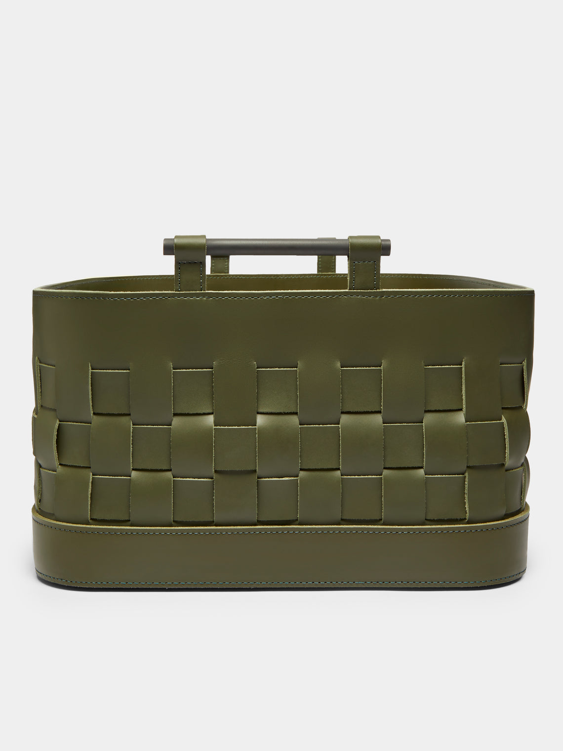 Ravenna Woven Leather Rectangular Basket