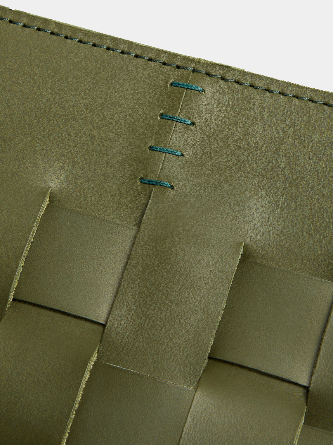 Ravenna Woven Leather Rectangular Basket