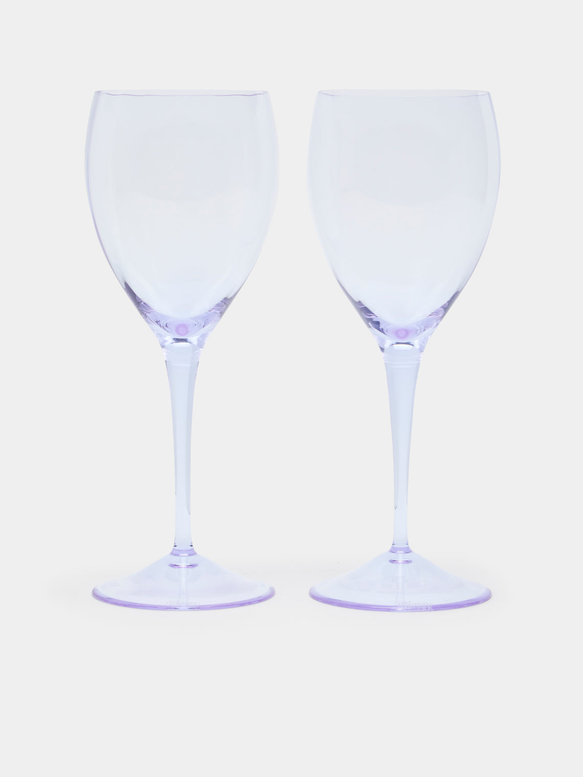 Moser - Optic Hand-Blown Crystal White Wine Glasses (Set of 2) - Purple - ABASK