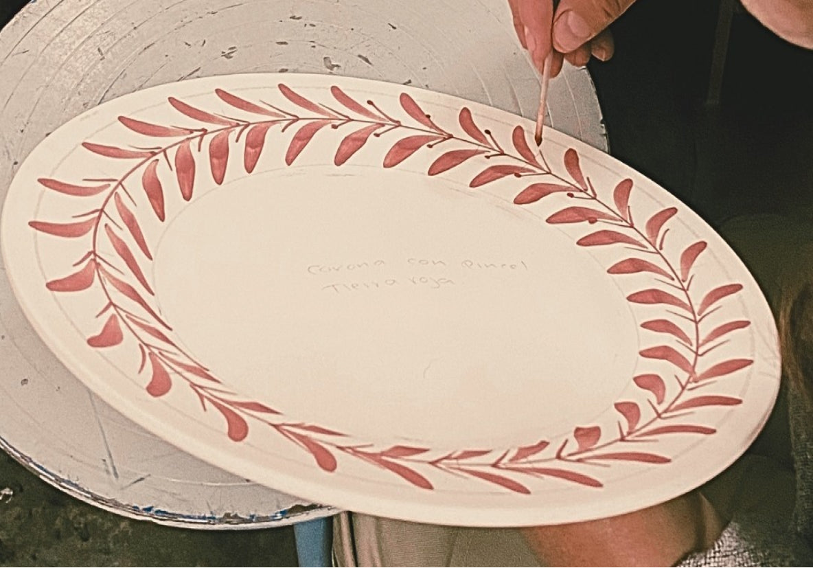 Helecho Hand-Painted Ceramic Serving Platters (Set of 2)