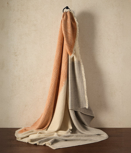 White Relax Handwoven Mohair Throw (72in/1.8m) by Lena Rewell | ABASK