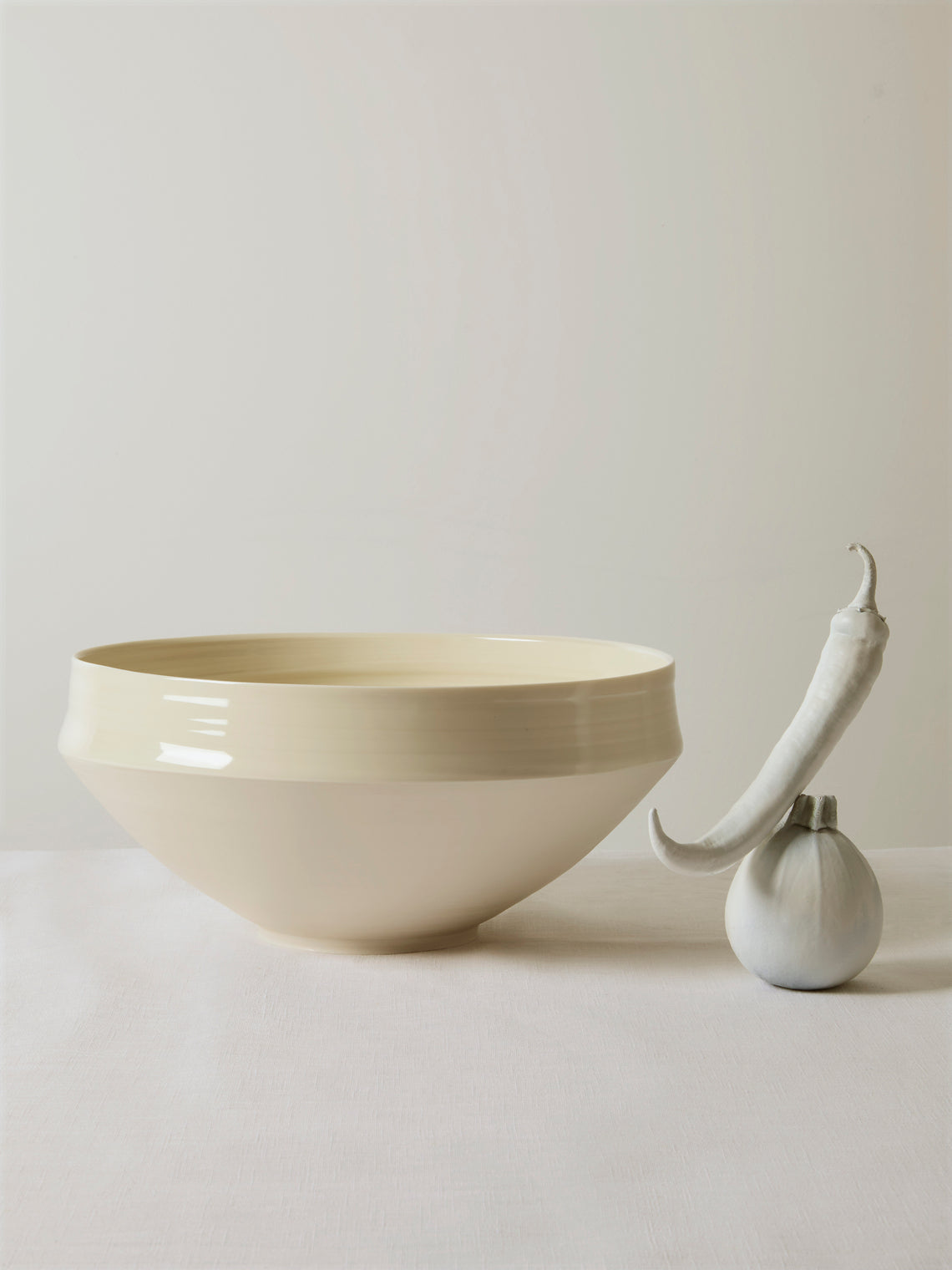 Johanne Coker - No. 9 Hand-Thrown Porcelain Bowl - White - ABASK