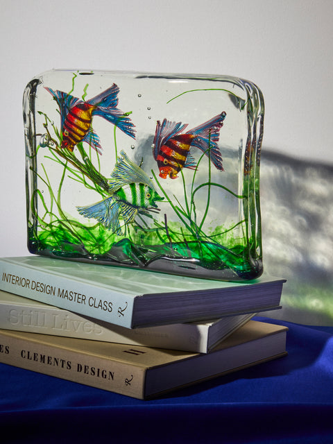 Antique and Vintage - 1950 Gino Cenedese Barbini Aquarium Sculpture - Clear - ABASK