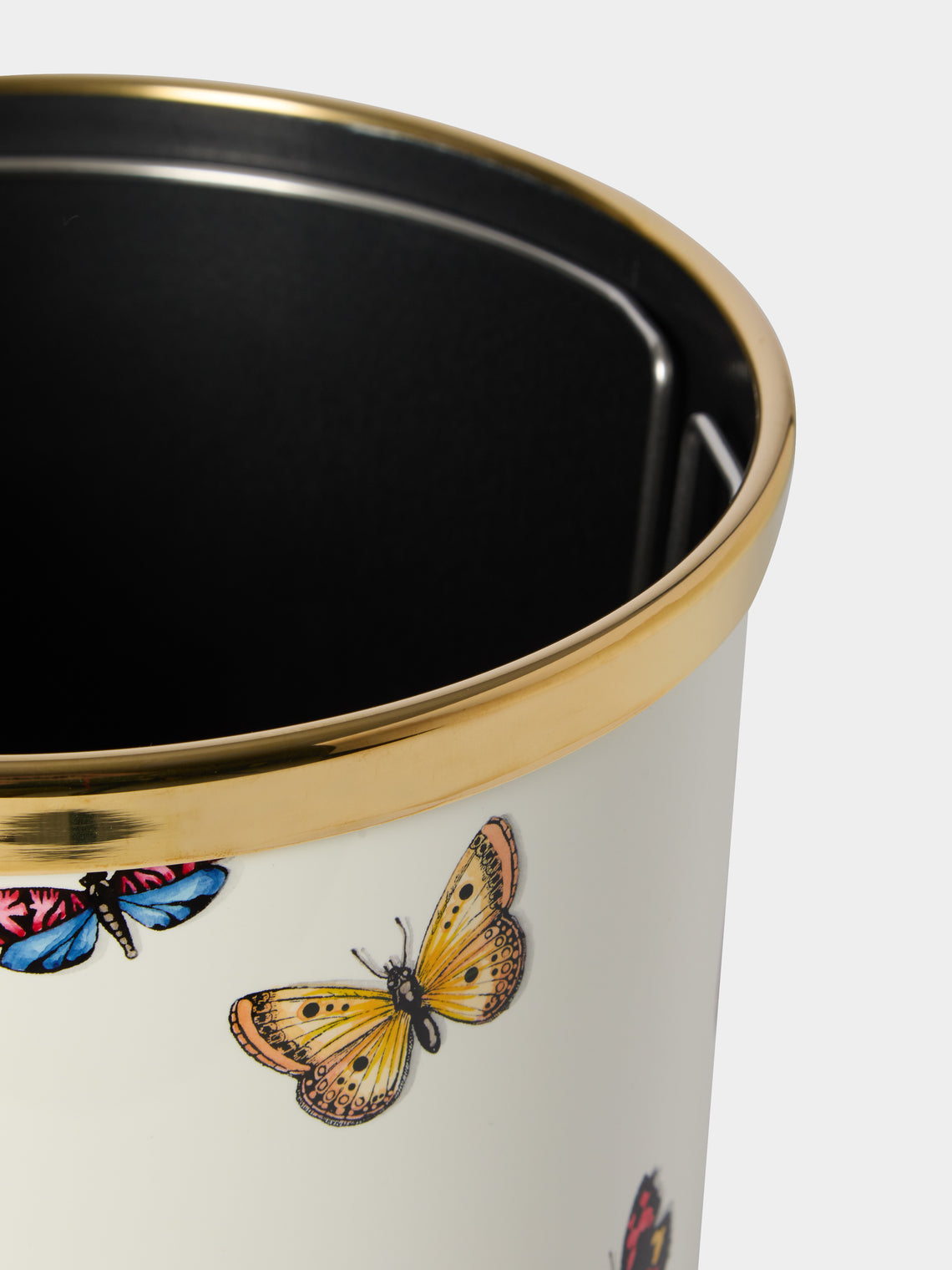 Fornasetti - Farfalle Iron Wastepaper Bin - Multiple - ABASK