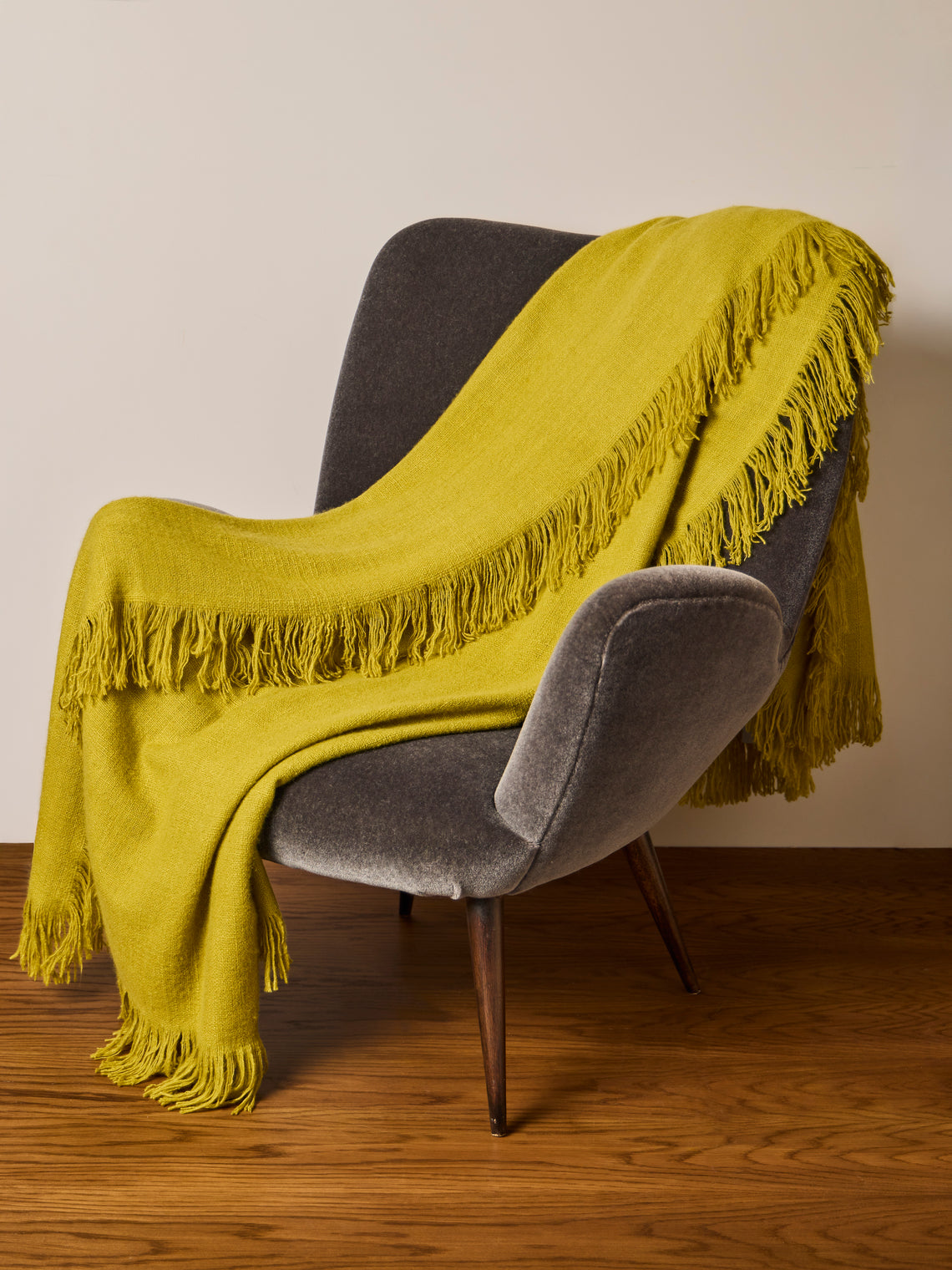 Denis Colomb - Perou Nomad Cashmere Blanket (79in/2m) - Yellow - ABASK