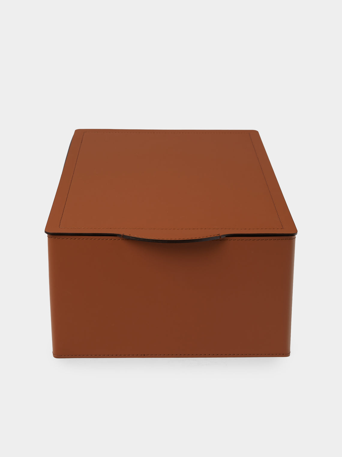 RUDI - Sciuscià Leather Shoe Box - Tan - ABASK