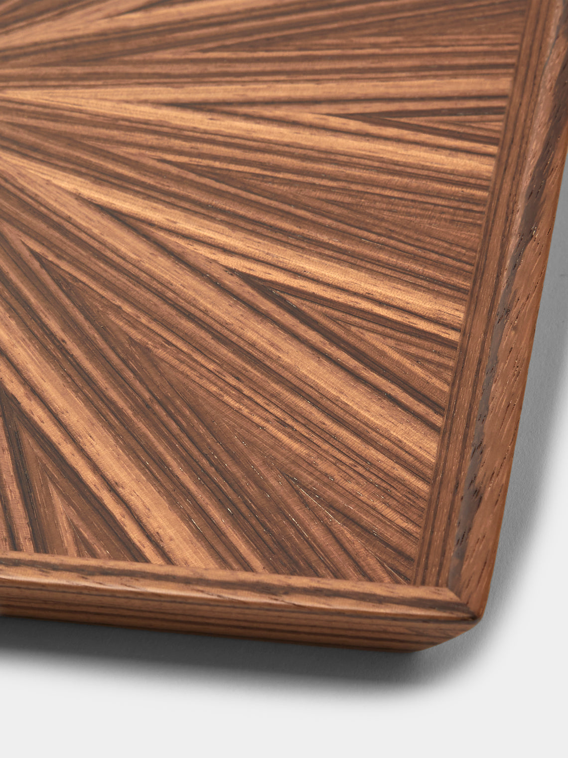 Mori Kougei - Poke Zebra Wood Square Tray (10.5in/26.5cm) - Brown - ABASK