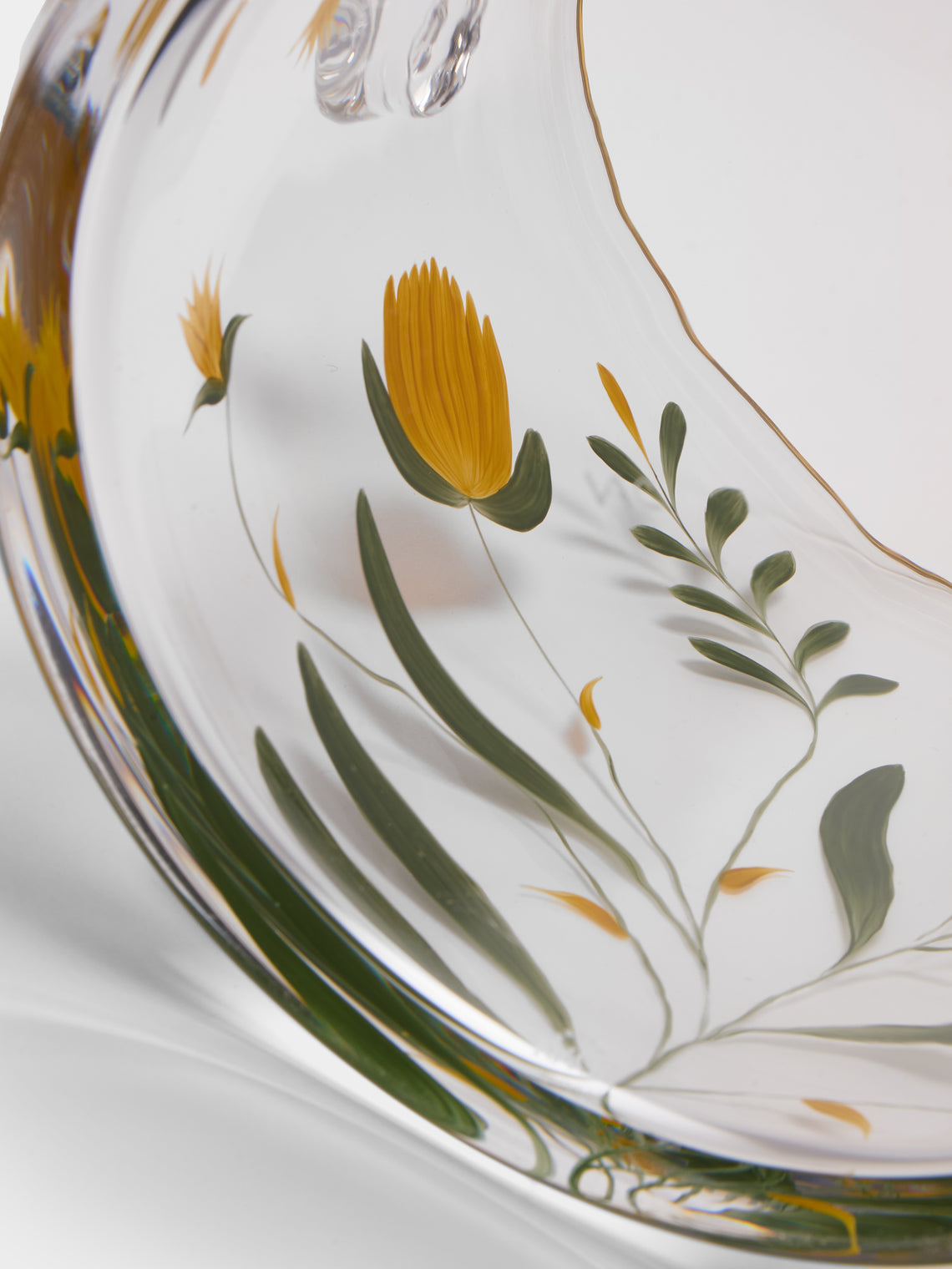 Los Vasos de Agua Clara - Jaipur Hand-Painted Crystal Champagne Cooler - Yellow - ABASK