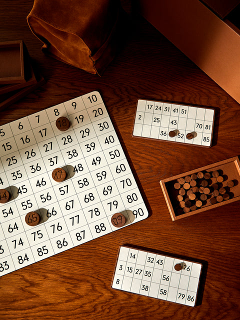 Giobagnara - Leather Bingo Set - Brown - ABASK