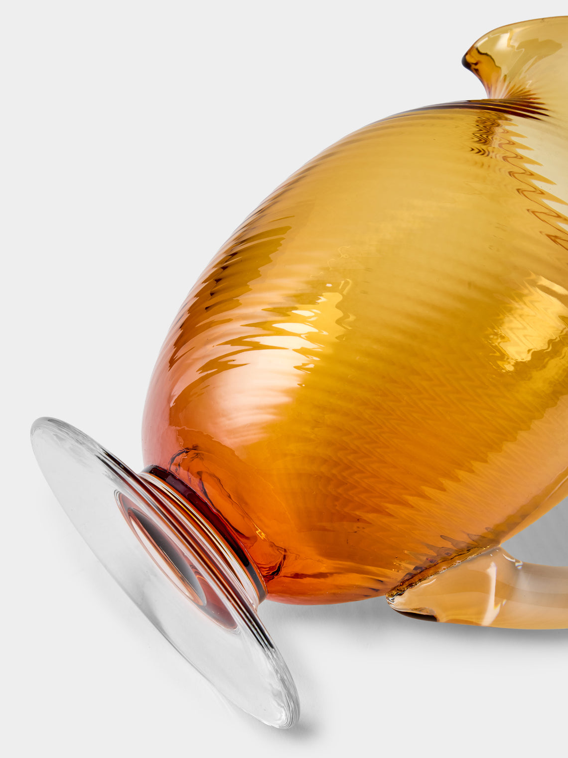NasonMoretti - Twisted Ambra Hand-Blown Murano Glass Pitcher - Yellow - ABASK