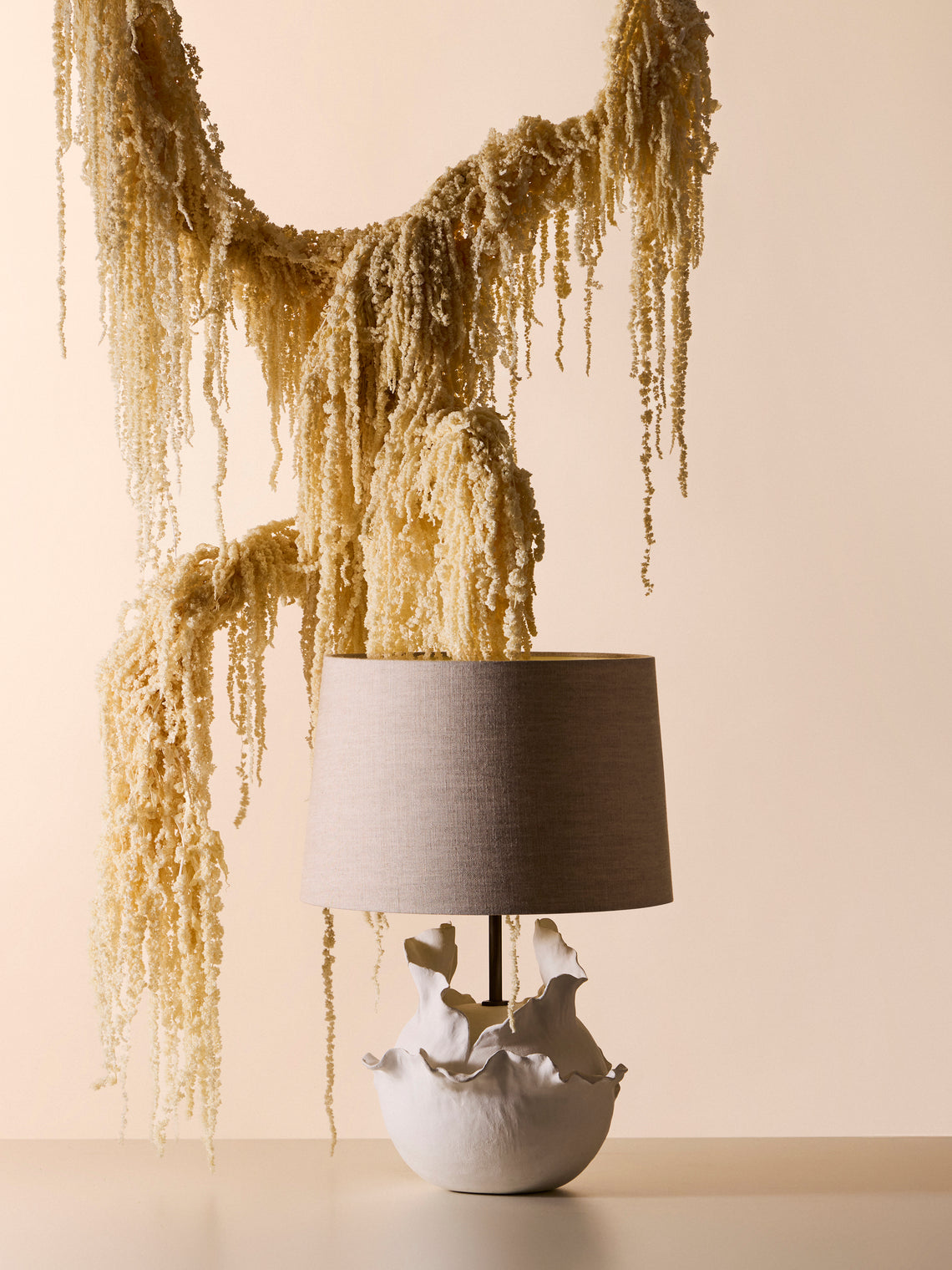 Legato Studio - Patience Hand-Cast Composite Table Lamp - Ivory - ABASK