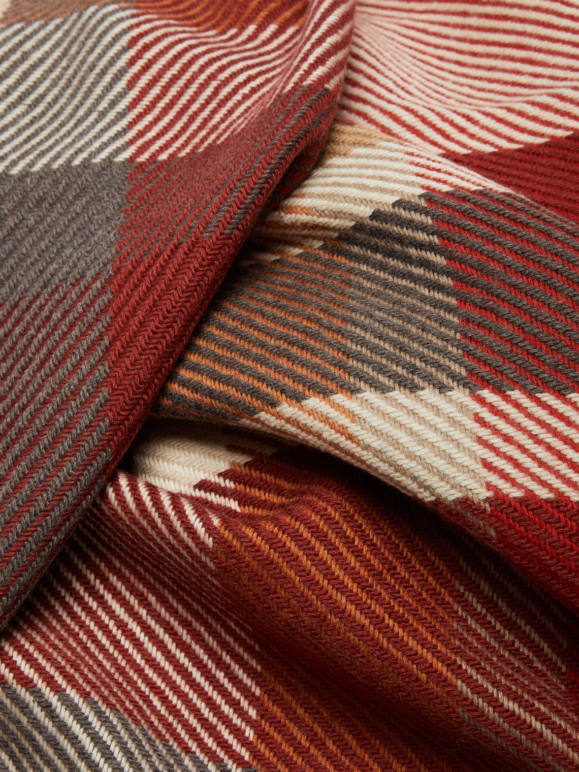 Johnstons of Elgin - Lofty Check Merino Wool Throw (75in/1.9m) - Multiple - ABASK