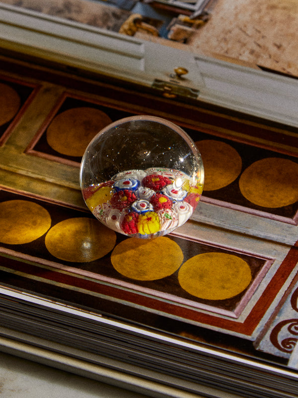 Antique and Vintage - 1930s Murano Glass Paperweight - Red - ABASK