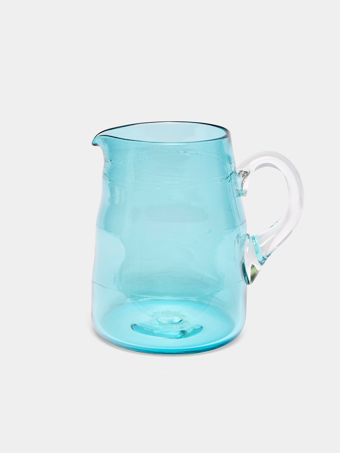 Michael Ruh Studio - Coastal Interface Hand-Blown Glass Pitcher - Blue - ABASK - 