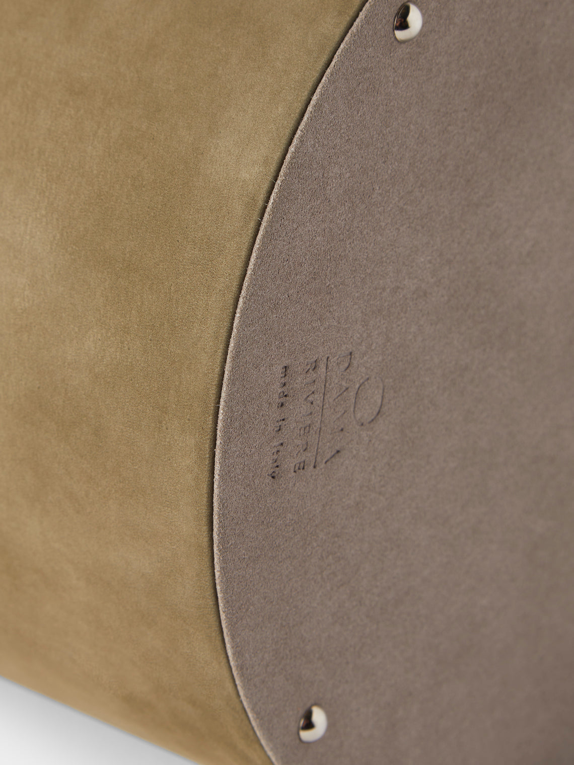 Riviere - Dama Walnut and Suede Wastepaper Bin - Green - ABASK