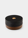Otzi Studio - | Set of 10 | Gasket Leather Coasters - Black - ABASK - 