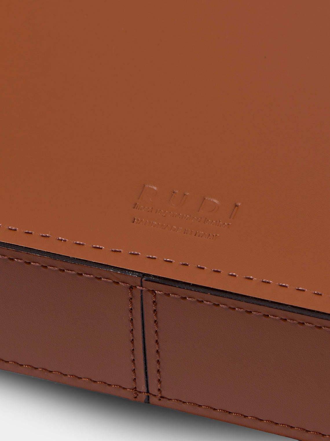 RUDI - Circuit Leather Tray (24in/60.5cm) - Brown - ABASK