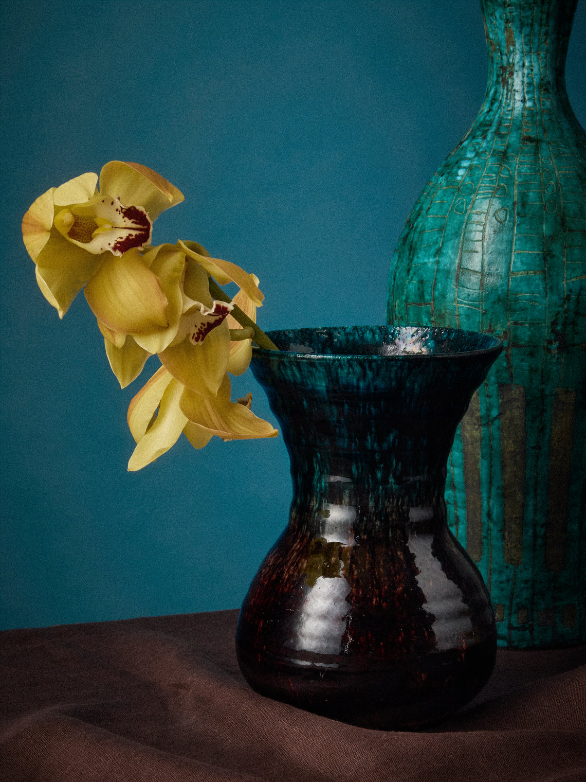 Antique and Vintage - 1950s Accolay Vase - Brown - ABASK