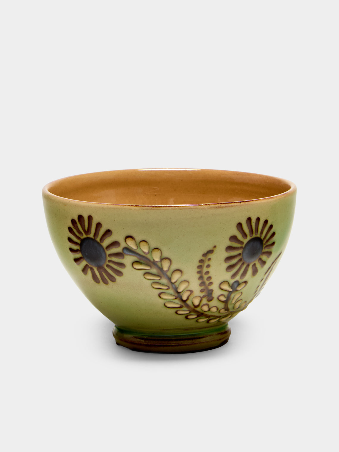 Poterie d’Évires - Flowers Hand-Painted Ceramic Petite Bowls (Set of 6) - Green - ABASK