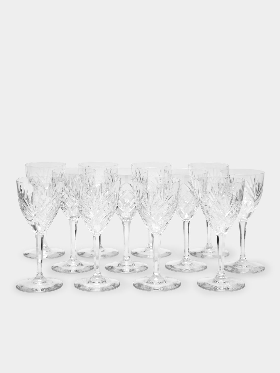 1950s Saint Louis Crystal Glasses (Set of 12)