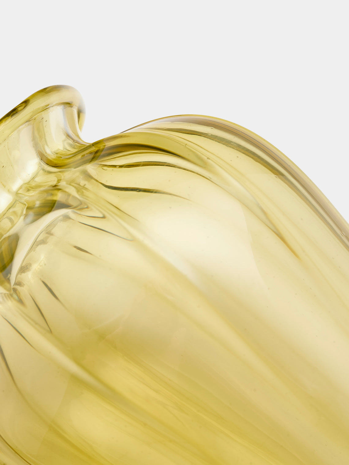 Antique and Vintage - 1920s Cappellini Glass Vase - Yellow - ABASK