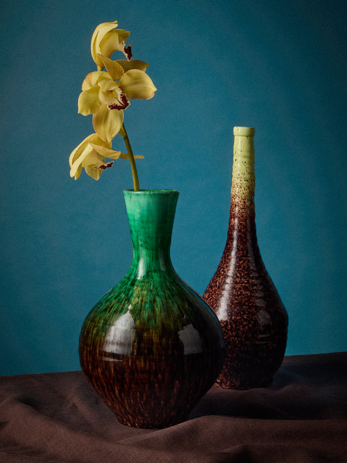 Antique and Vintage - 1950s Accolay Vase - Green - ABASK